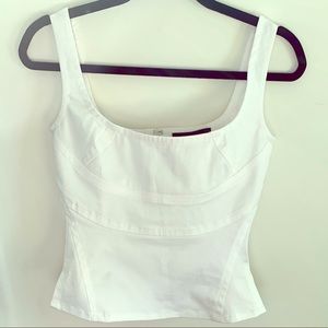DSQUARED White Fitted Top wi Corseting Sz 38 XS